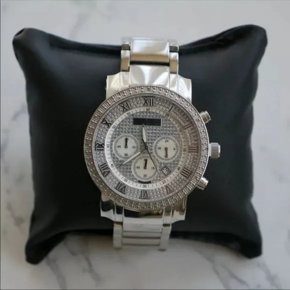 Brand New Akribos XXIV Men's Watch 2ct Genuine Natural Diamonds Very Nice - Picture 3 of 9